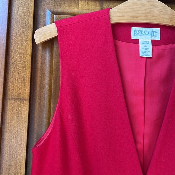 Lands End Wool Button front Dress or vest - Picture 3 of 9
